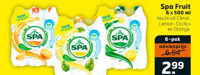 Spa en Fruit   fruitdrank folder aanbieding bij  Trekpleister - details