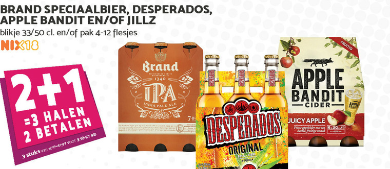 Desperados   appelcider, speciaalbier folder aanbieding bij  MCD Supermarkt Basis - details