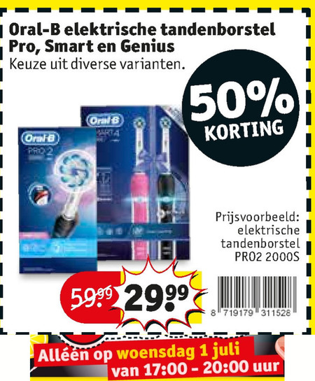 Braun Oral-B   electrische tandenborstel folder aanbieding bij  Kruidvat - details