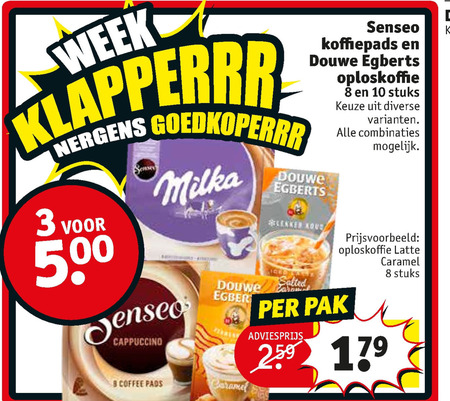 Douwe Egberts Senseo   koffiepad, oploskoffie folder aanbieding bij  Kruidvat - details