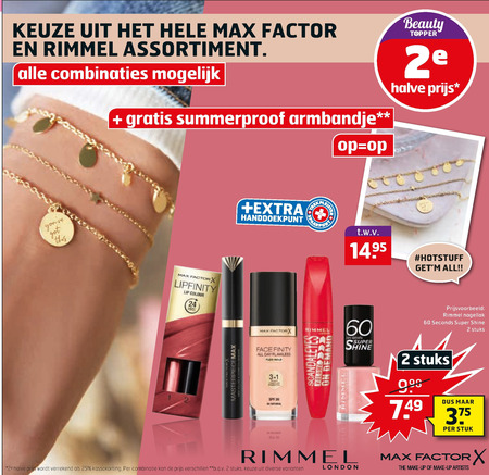 Rimmel   nagellak, mascara folder aanbieding bij  Trekpleister - details