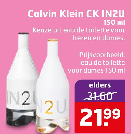 Calvin Klein   eau de toilette folder aanbieding bij  Trekpleister - details