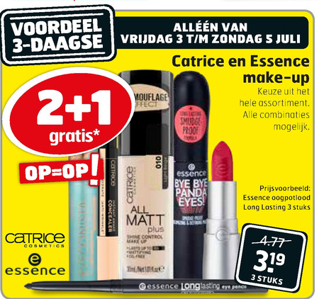 Essence   oogschaduw, mascara folder aanbieding bij  Trekpleister - details