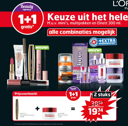 Elvive   hairspray, nachtcreme folder aanbieding bij  Trekpleister - details