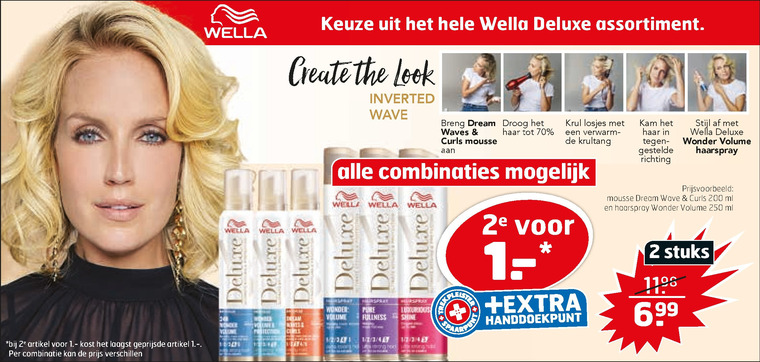 Wella   hairspray folder aanbieding bij  Trekpleister - details