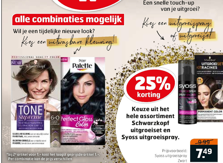 Syoss   haarkleuring folder aanbieding bij  Trekpleister - details