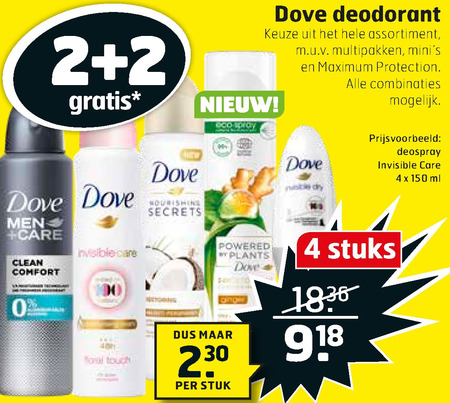 Dove   deodorant folder aanbieding bij  Trekpleister - details