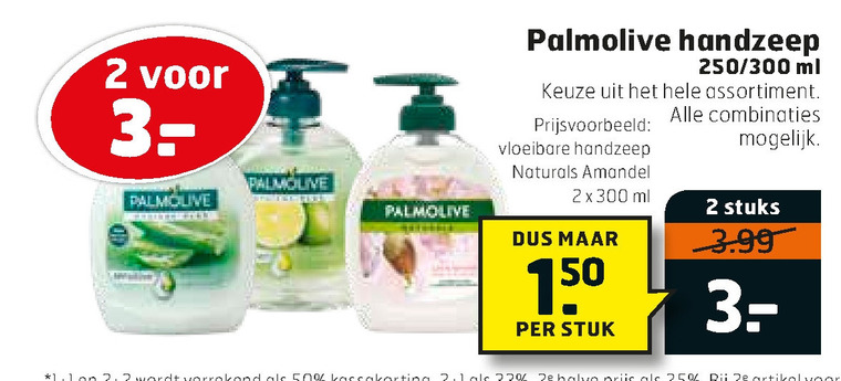 Palmolive   handzeep folder aanbieding bij  Trekpleister - details