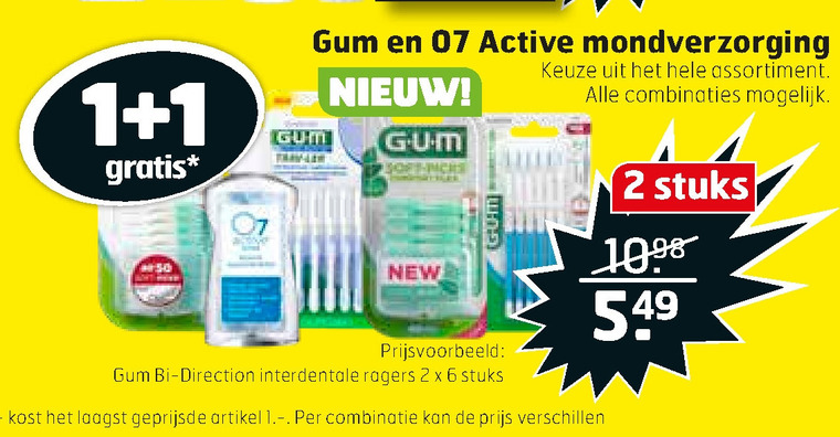 O7 Active   interdentale ragers, mondwater folder aanbieding bij  Trekpleister - details