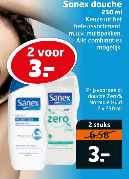 Sanex   douchegel folder aanbieding bij  Trekpleister - details