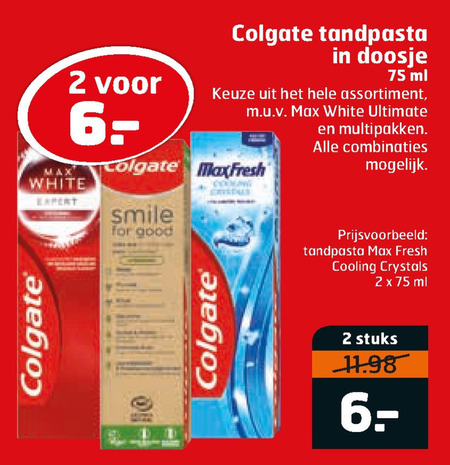 Colgate   tandpasta folder aanbieding bij  Trekpleister - details