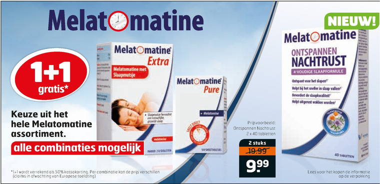 melatomatine   voedingssupplement folder aanbieding bij  Trekpleister - details