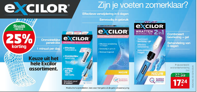 Excilor   nagelverzorging, wrattenverwijderaar folder aanbieding bij  Trekpleister - details