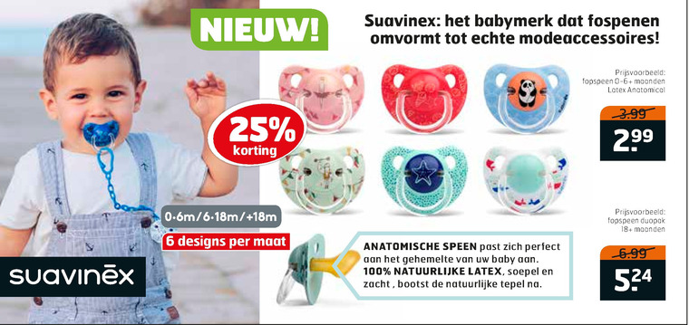 Suavinex   fopspeen folder aanbieding bij  Trekpleister - details