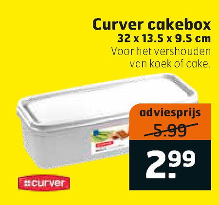 Curver   cakebox folder aanbieding bij  Trekpleister - details