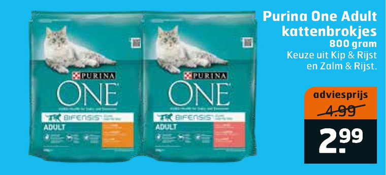 One   kattenvoer folder aanbieding bij  Trekpleister - details