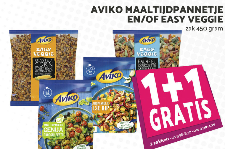 Aviko   diepvriesmaaltijd folder aanbieding bij  MCD Supermarkt Basis - details