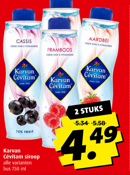 Karvan Cevitam   limonadesiroop folder aanbieding bij  Boni - details