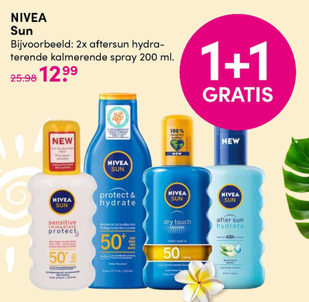 Nivea   aftersun, zonnebrandolie folder aanbieding bij  DA - details