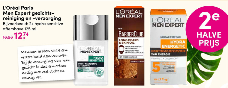 L Oreal Men Expert   heren gezichtsverzorging folder aanbieding bij  DA - details