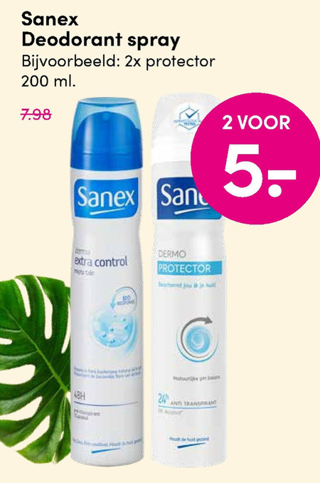 Sanex   deodorant folder aanbieding bij  DA - details