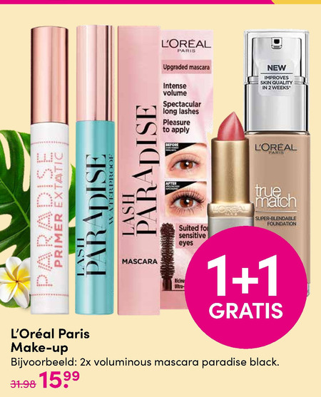 L Oreal   nagellak, mascara folder aanbieding bij  DA - details