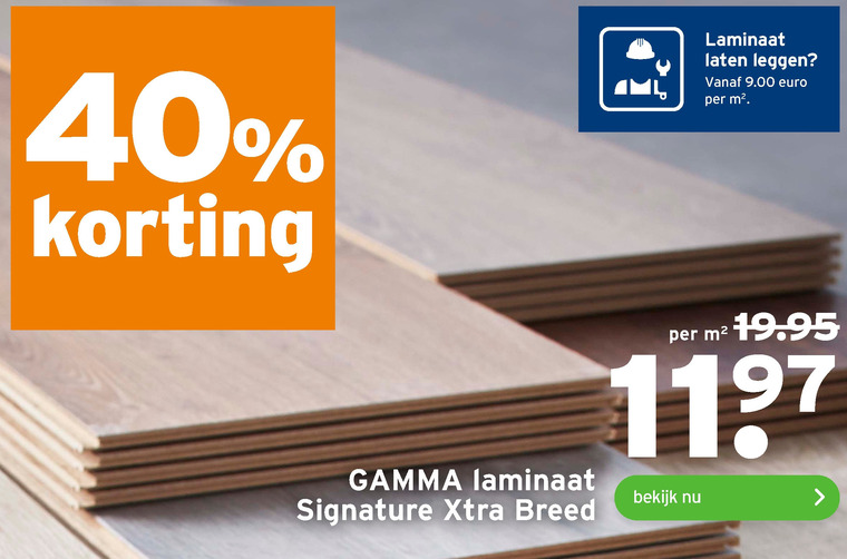 Gamma Huismerk   laminaat folder aanbieding bij  Gamma - details