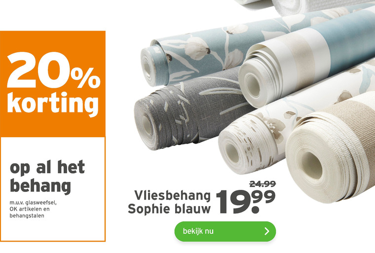 Alle merken vliesbehang, folder aanbieding bij Gamma - details