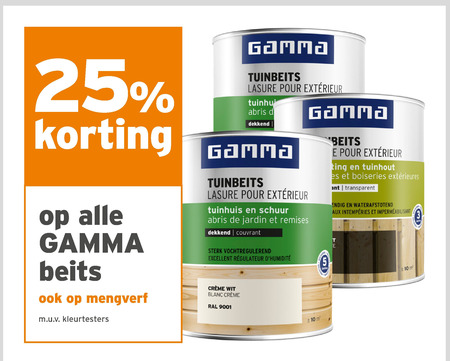 Gamma Huismerk   beits folder aanbieding bij  Gamma - details