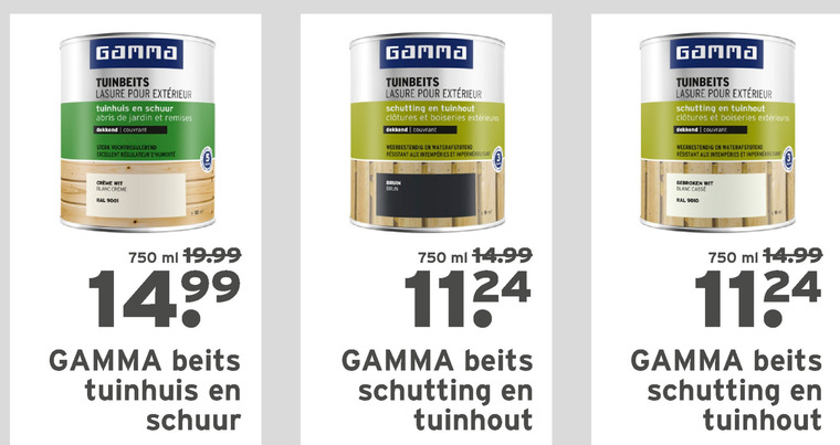 Gamma Huismerk   beits folder aanbieding bij  Gamma - details