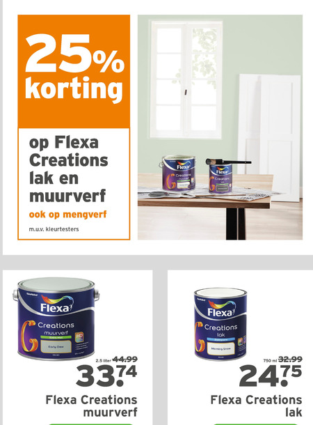 Flexa   lak, muurverf folder aanbieding bij  Gamma - details