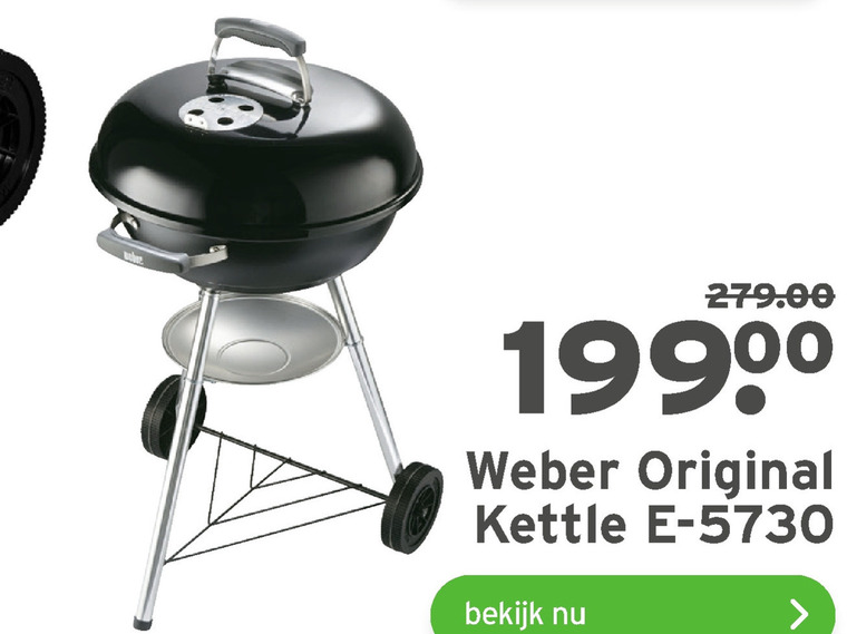 Weber   houtskool barbecue folder aanbieding bij  Gamma - details