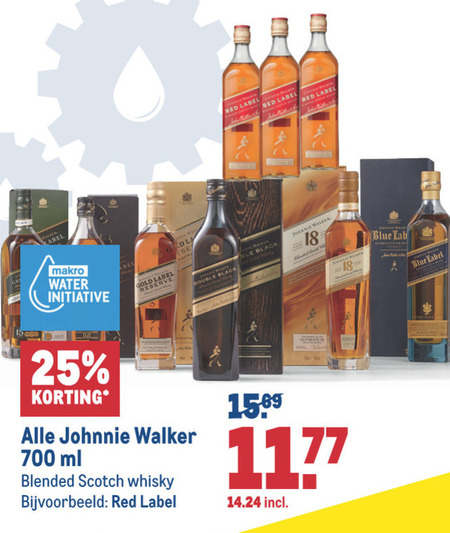 Johnnie Walker   whisky folder aanbieding bij  Makro - details