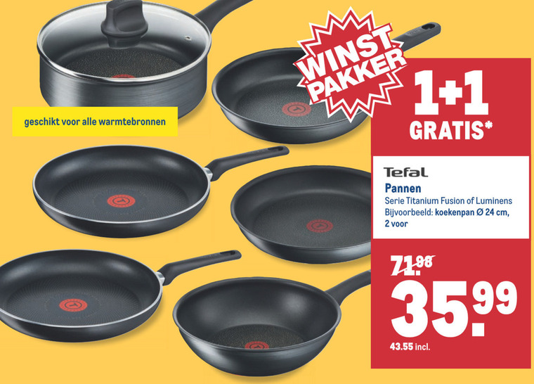 Tefal   koekenpan folder aanbieding bij  Makro - details