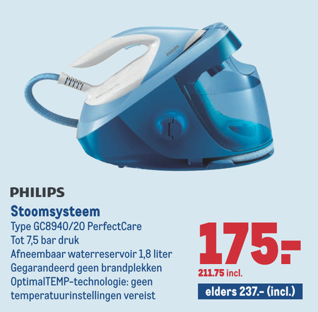 Philips   stoomstrijksysteem folder aanbieding bij  Makro - details