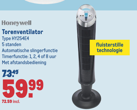 Honeywell   ventilator folder aanbieding bij  Makro - details