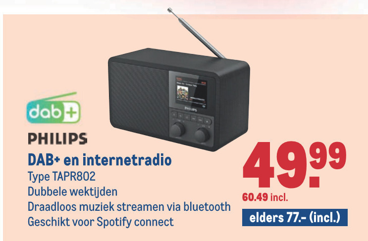 Philips   internet radio, dab radio folder aanbieding bij  Makro - details