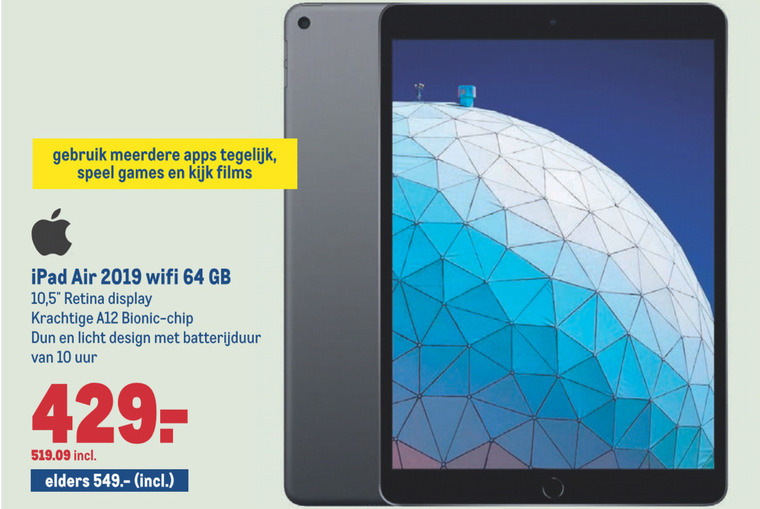 Apple   ipad air folder aanbieding bij  Makro - details