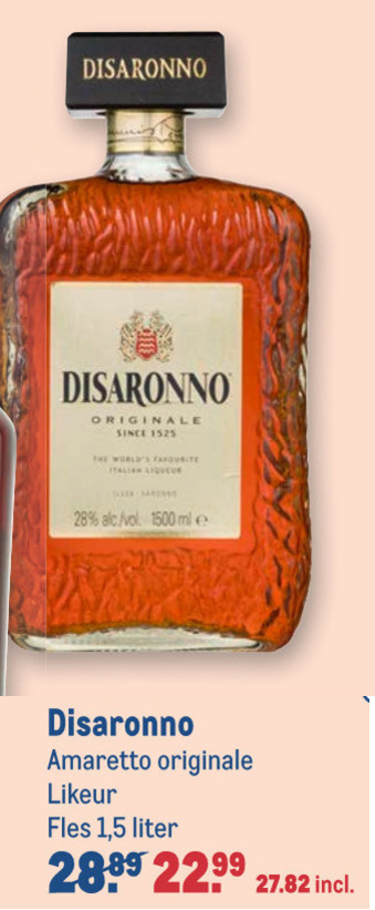 Disaronno   amaretto folder aanbieding bij  Makro - details