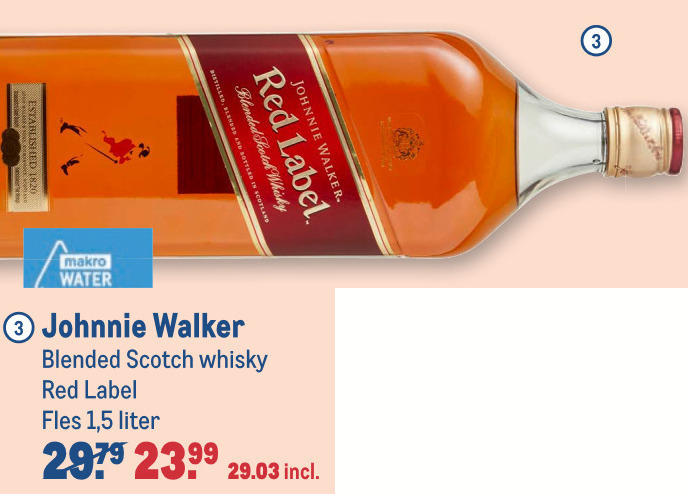 Johnnie Walker   whisky folder aanbieding bij  Makro - details