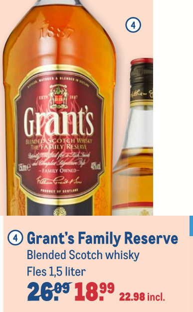 Grants   whisky folder aanbieding bij  Makro - details