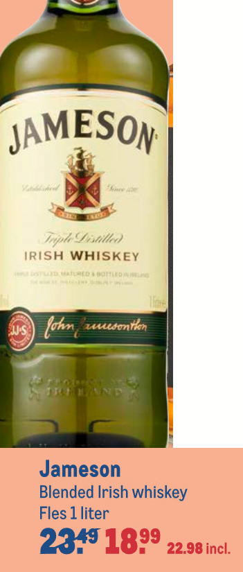 Jameson   whisky folder aanbieding bij  Makro - details