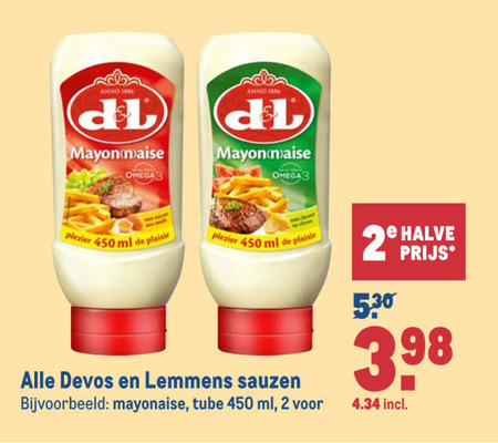 De Vos en Lemmens   mayonaise folder aanbieding bij  Makro - details