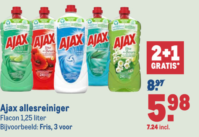 Ajax   allesreiniger folder aanbieding bij  Makro - details