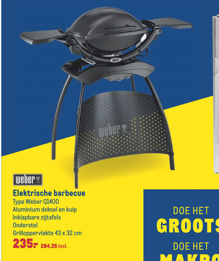 Teken een foto Verslaggever vlinder Weber electrische barbecue folder aanbieding bij Makro - details