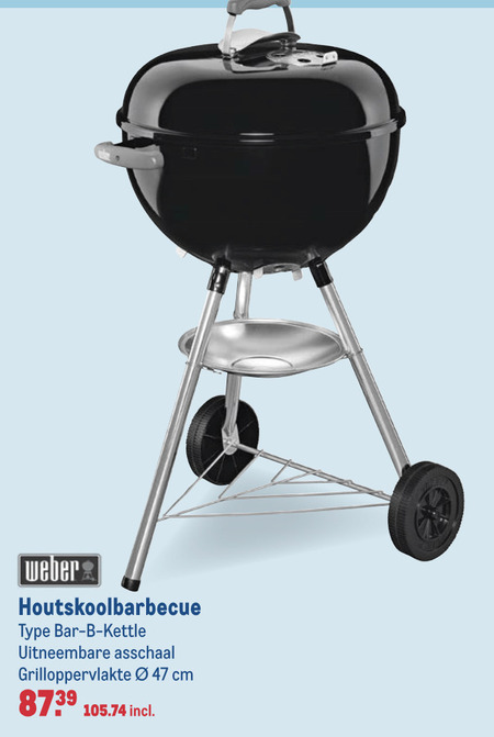 Weber   houtskool barbecue folder aanbieding bij  Makro - details