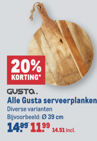 Gusta   serveerplateau folder aanbieding bij  Makro - details