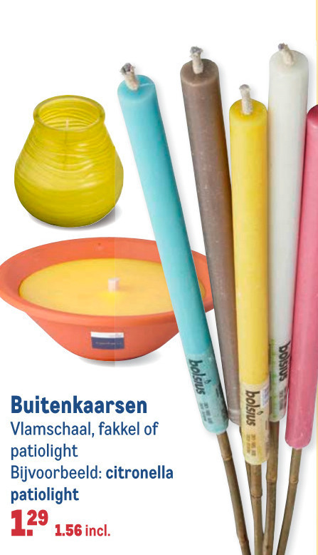 bescherming Gezichtsveld Concessie citronella kaars, tuinfakkel folder aanbieding bij Makro - details