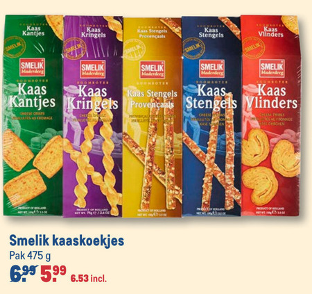 Smelik   kaasstengels, kaaszoutjes folder aanbieding bij  Makro - details