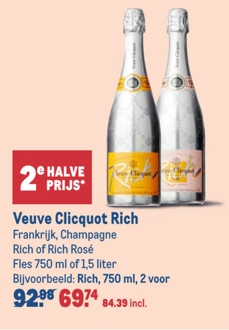 Veuve Clicquot   champagne sparkling wijn folder aanbieding bij  Makro - details